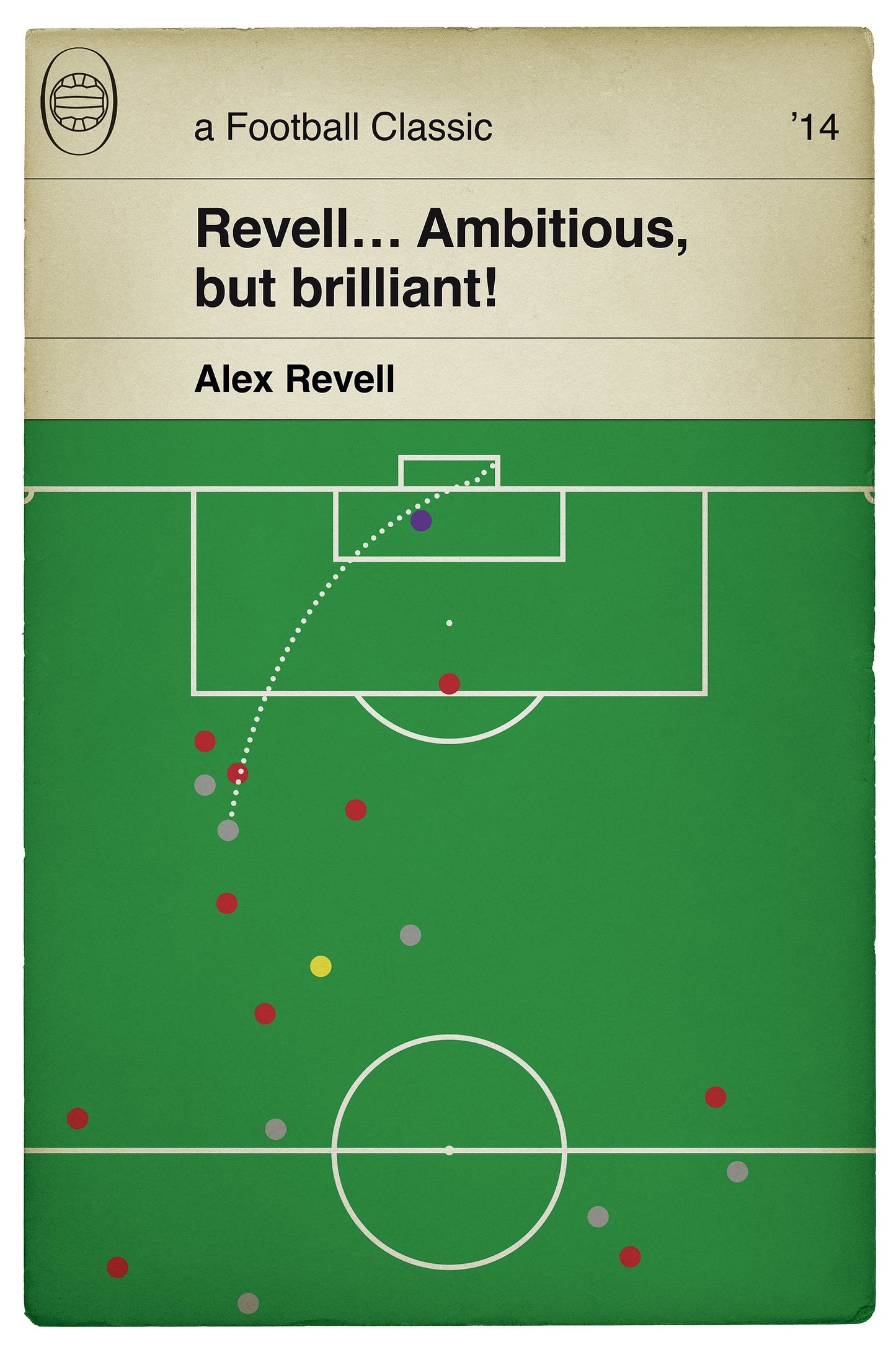 Rotherham United goal v Leyton Orient - Alex Revell goal - League One Play-Off Final 2014 - Book Cover Goal Poster (Various Sizes)