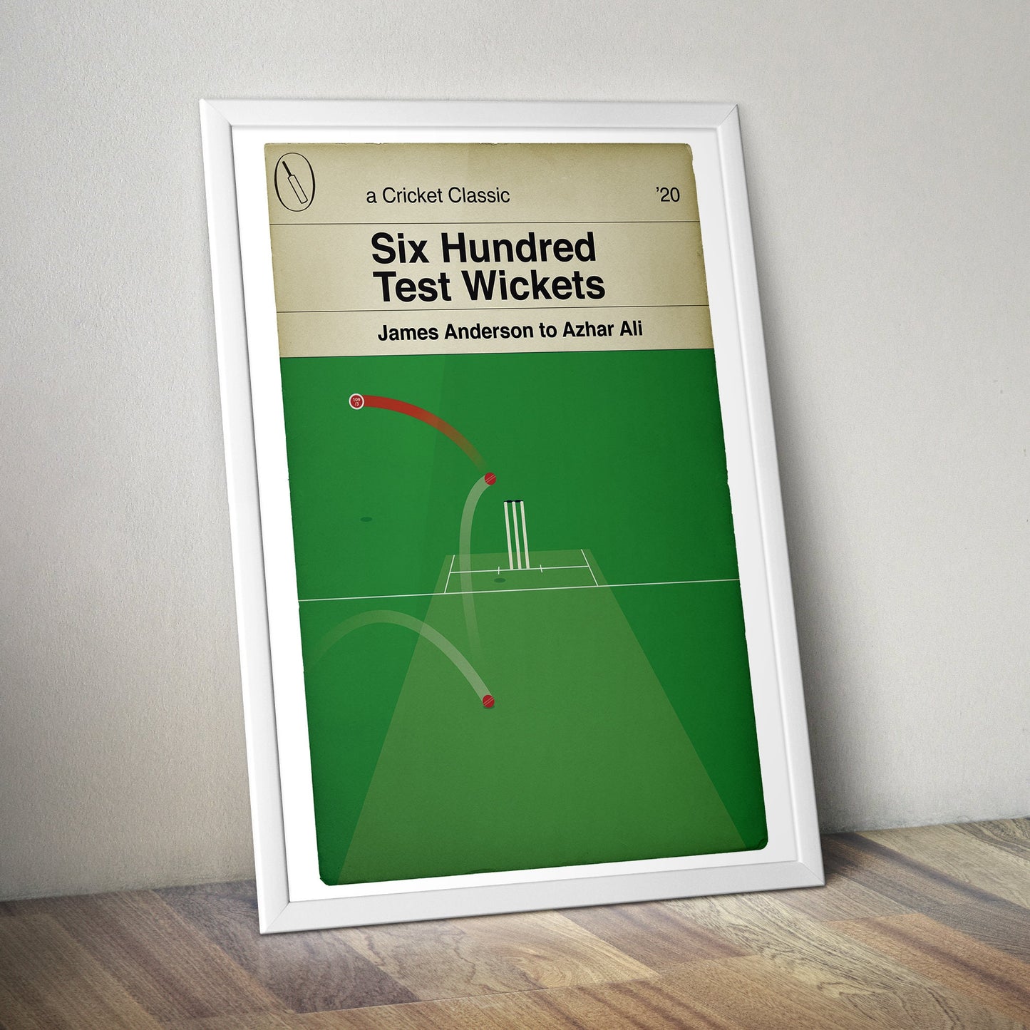 James Anderson - 600th Test Wicket - England v Pakistan 2020 - Cricket Print - Classic Book Cover Poster - Cricket Gift (Various Sizes)