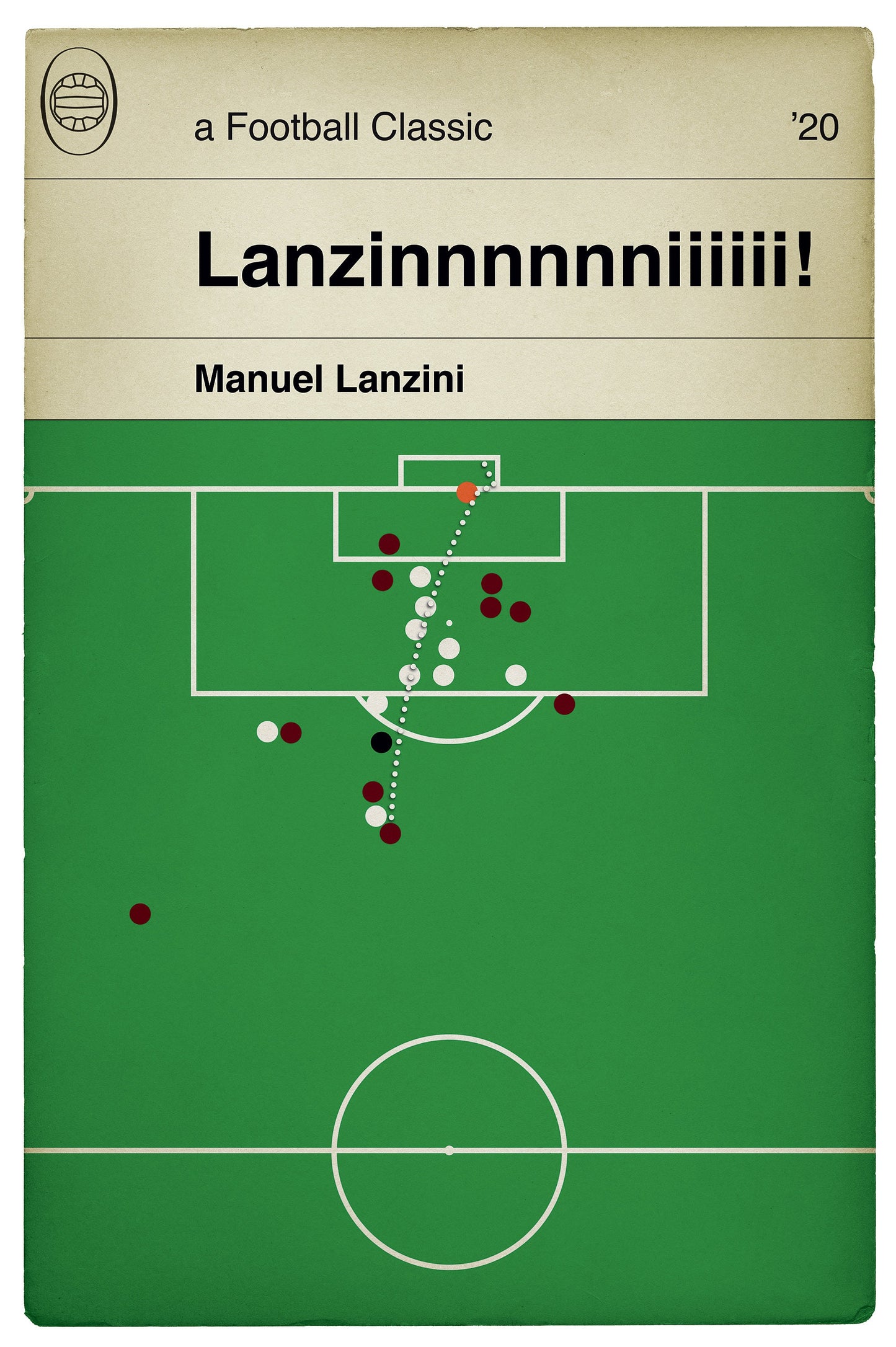 West Ham last minute equaliser v Tottenham - Manuel Lanzini Goal - Spurs 3 West Ham 3 - Book Cover Poster - Football Gift (Various sizes)