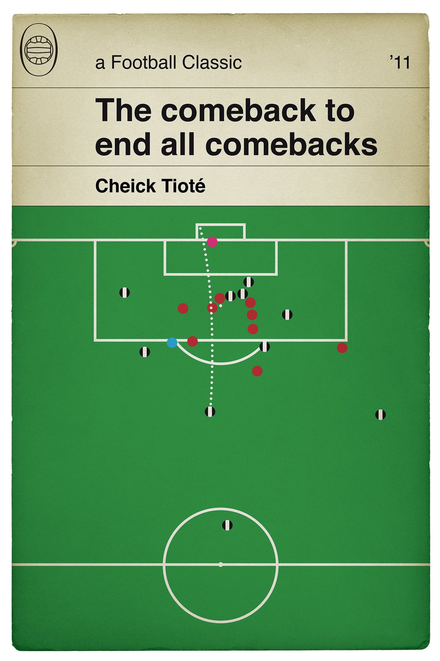 Cheick Tiote goal against Arsenal - Newcastle 4 Arsenal 4 - Cheick Tioté Equaliser - Classic Book Cover Poster (Various Sizes)