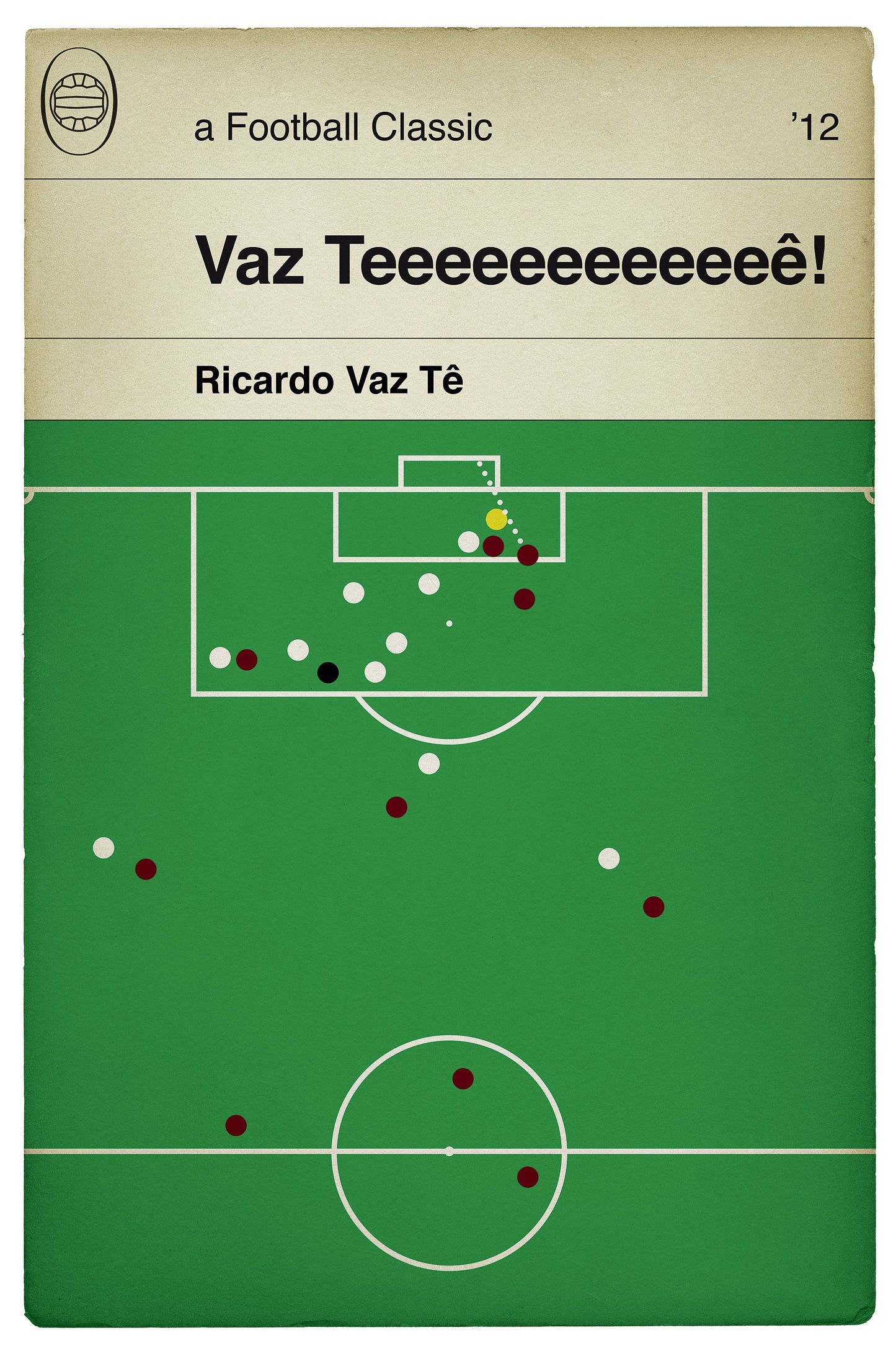 West Ham Playoff winner v Blackpool - Ricardo Vaz Tê Goal - West Ham 2 Blackpool 1 - Playoff Final 2012 - Book Cover Poster (Various sizes)