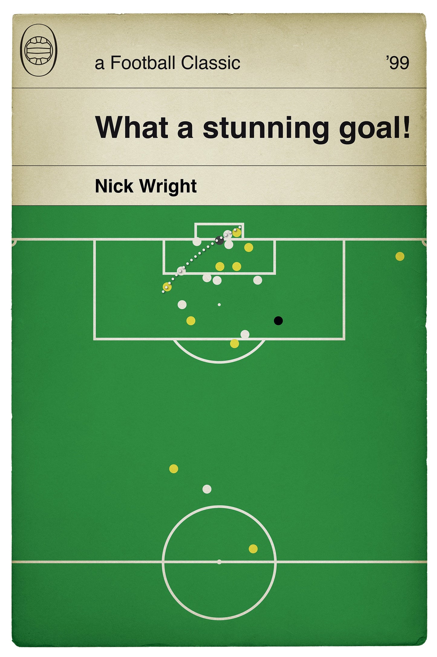 Watford goal v Bolton Wanderers - Nick Wright Overhead Kick - First Division Play Off Final 1999 - Book Cover Poster (Various Sizes)