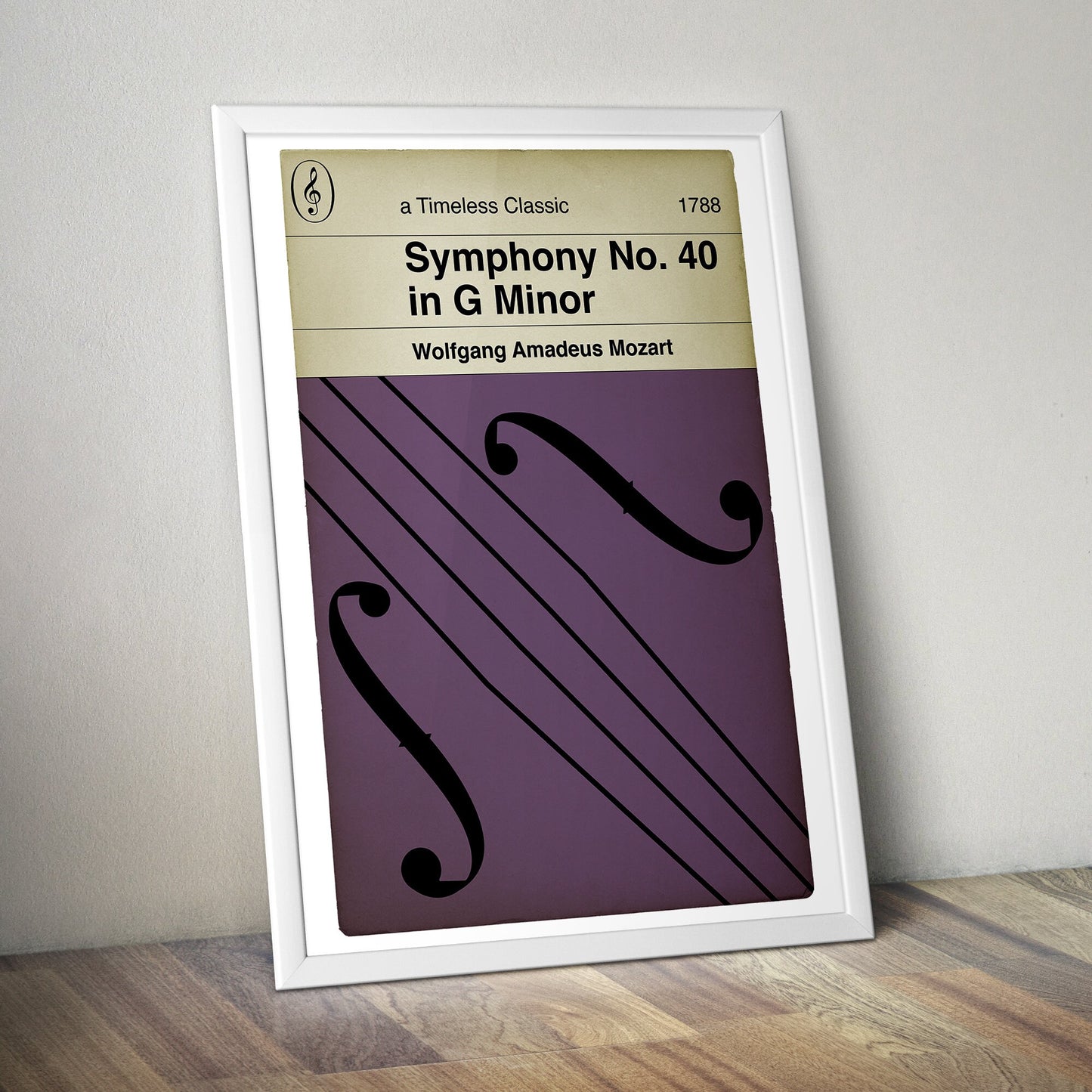 Wolfgang Amadeus Mozart - Symphony No. 40 in G minor - Timeless Classic - Classical Music - Alternative Book Cover Poster (Various Sizes)