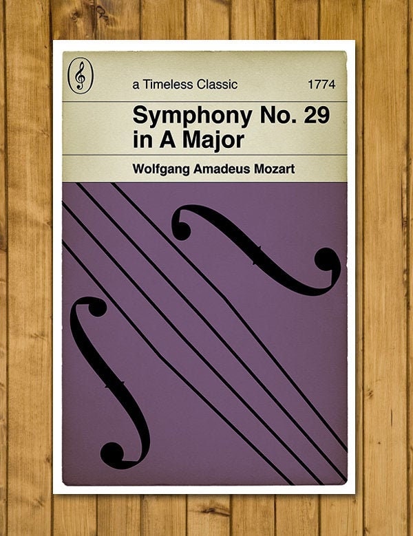 Wolfgang Amadeus Mozart - Symphony No. 29 in A Major - Timeless Classic - Classical Music - Alternative Book Cover Poster (Various Sizes)