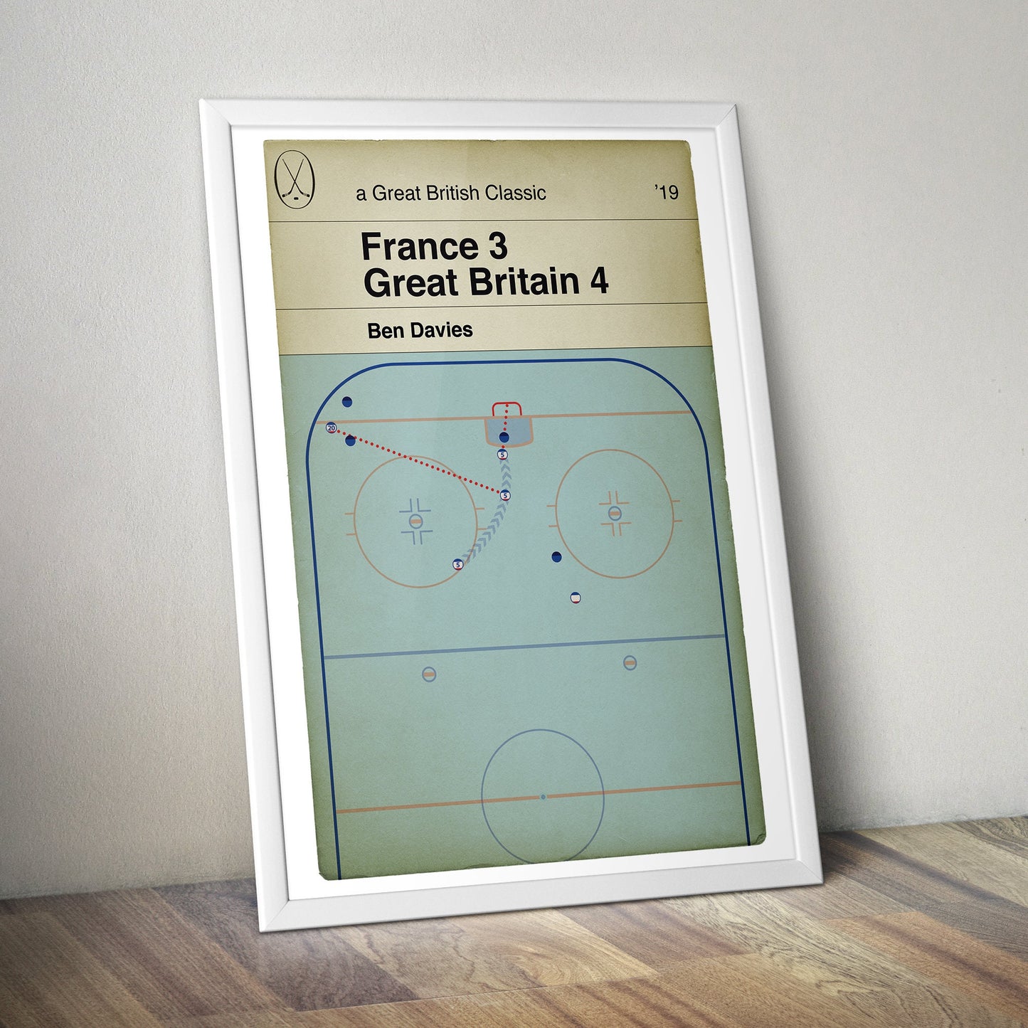 France 3 Great Britain 4 - Ben Davies Goal - GB Overtime Winner - Ice Hockey World Championship 2019 - Book Poster (Various Sizes)