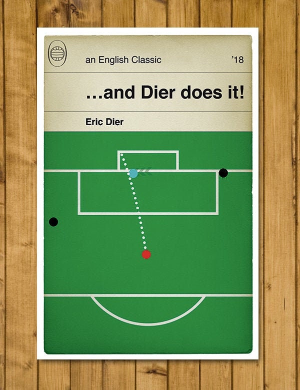 England winning penalty v Colombia - Eric Dier Penalty - 2018 World Cup - Classic Book Cover - Goal Poster - Football Gift (Various Sizes)