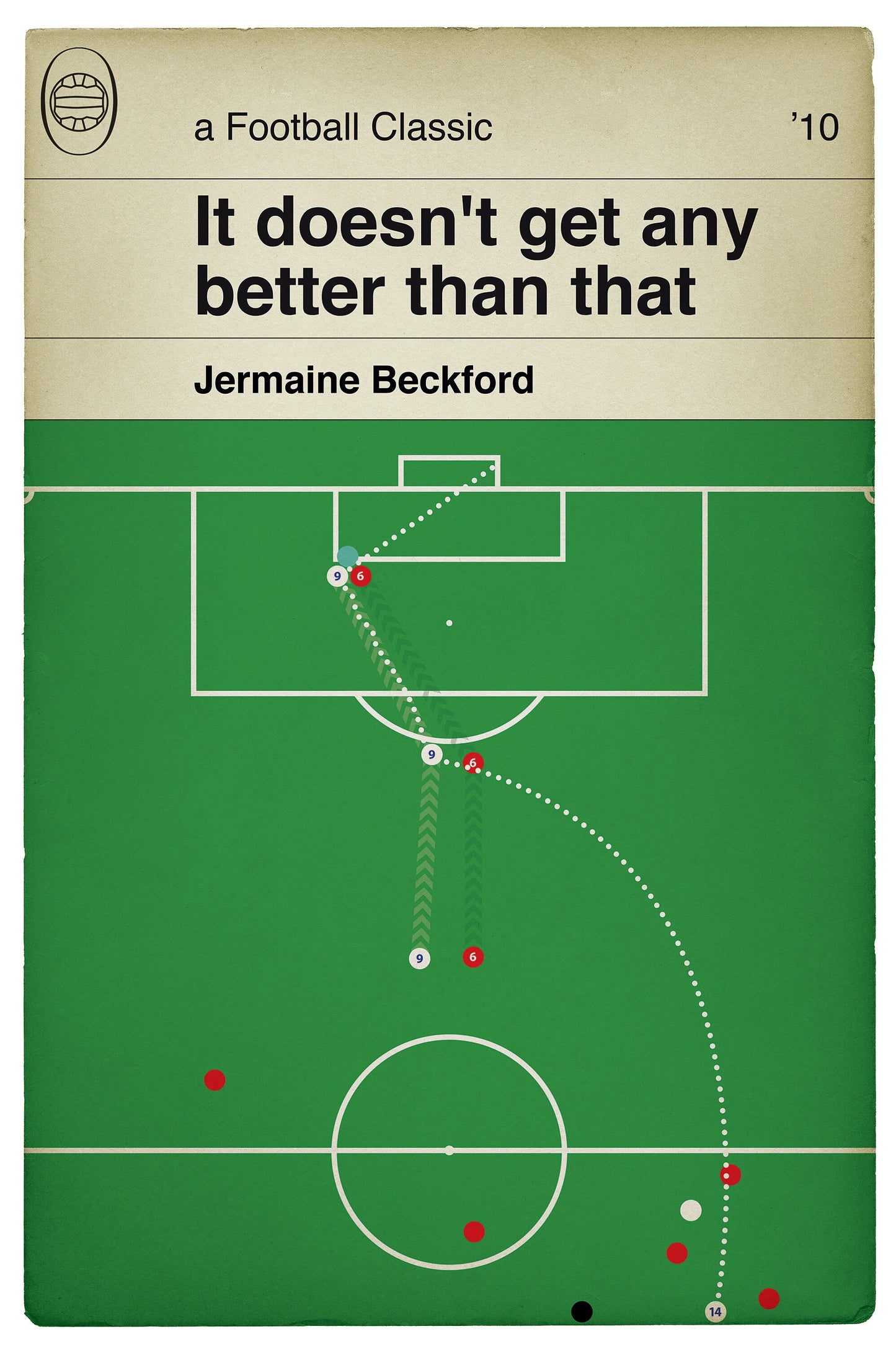 Leeds United winning goal v Manchester United - Jermaine Beckford - FA Cup 2010 - Classic Book Cover Poster - Football Gift (Various Sizes)