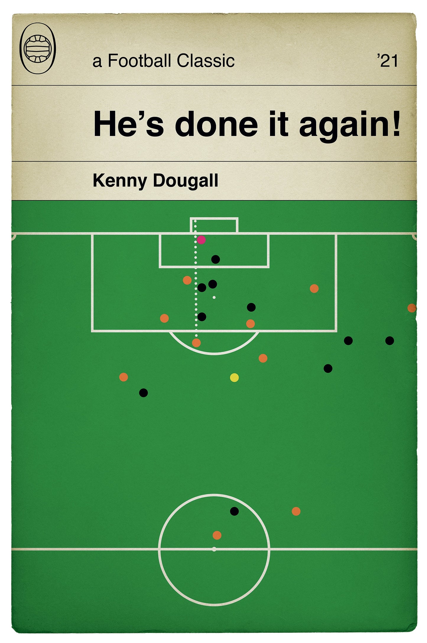 Blackpool Goal v Lincoln City - Kenny Dougall Winner - League One Play-Off Final 2021 - Football Print - Book Cover Poster (Various Sizes)