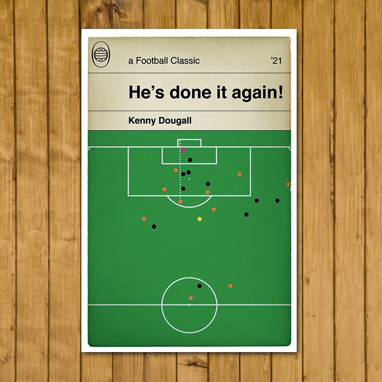 Blackpool Goal v Lincoln City - Kenny Dougall Winner - League One Play-Off Final 2021 - Football Print - Book Cover Poster (Various Sizes)