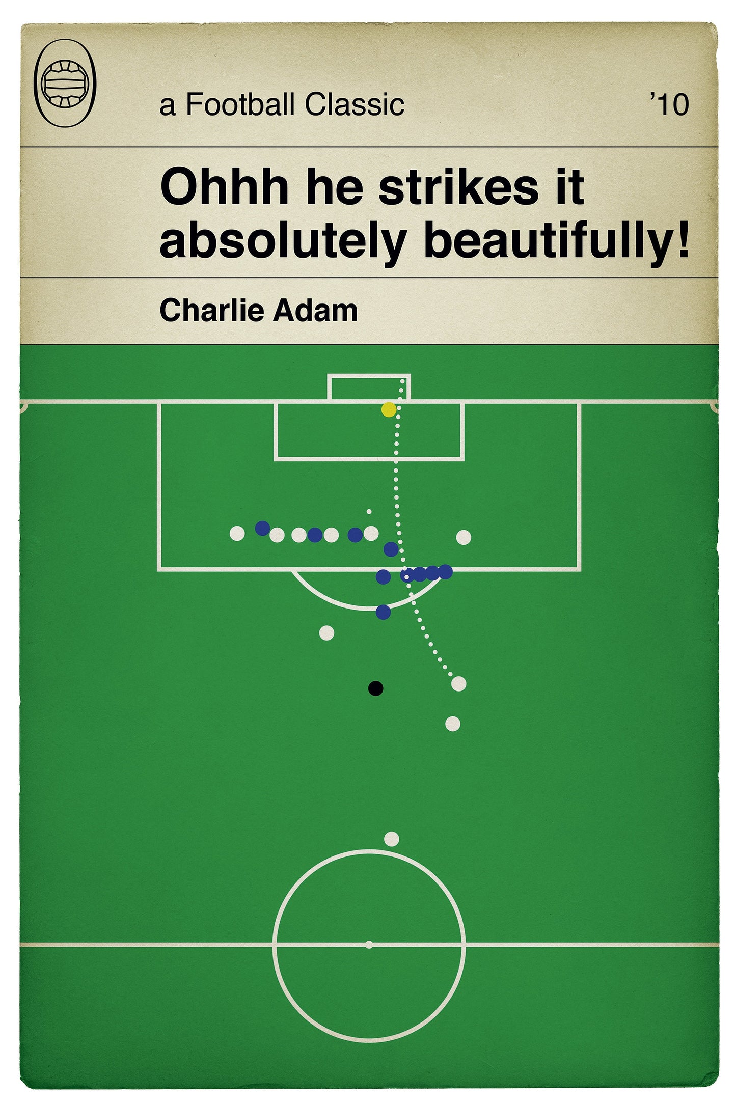 Blackpool Goal v Cardiff - Charlie Adam free-kick - Championship Play-Off Final 2010 - Football Print - Book Cover Poster (Various Sizes)