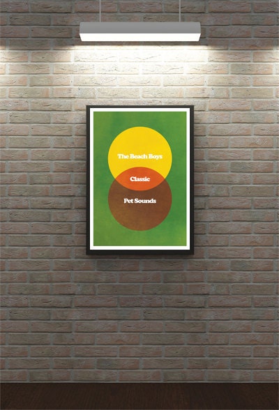 The Beach Boys - Pet Sounds - Classic Music Album Venn Diagram Poster - 100% Unofficial (Various Sizes)