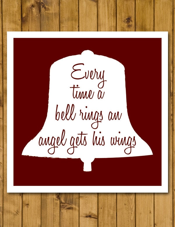 It’s A Wonderful Life - Every Time A Bell Rings An Angel Gets His Wings - Christmas Card (125mm Square)