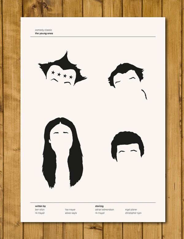 The Young Ones - Young Ones Poster - TV Comedy Classic Print (Various Sizes)