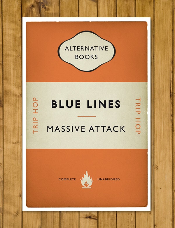 Massive Attack - Blue Lines - Trip Hop Print - Alternative Book Cover Poster (Various Sizes)