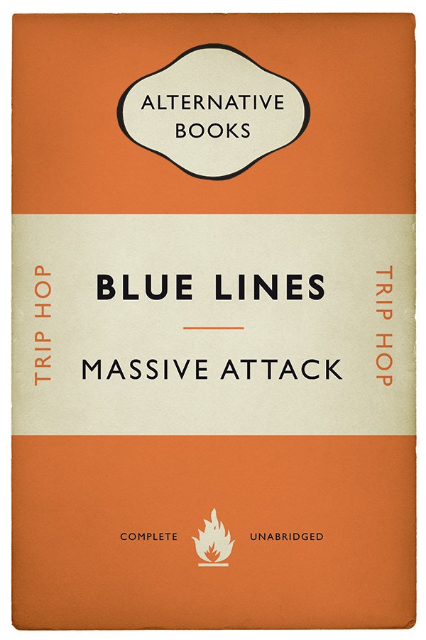 Massive Attack - Blue Lines - Trip Hop Print - Alternative Book Cover Poster (Various Sizes)