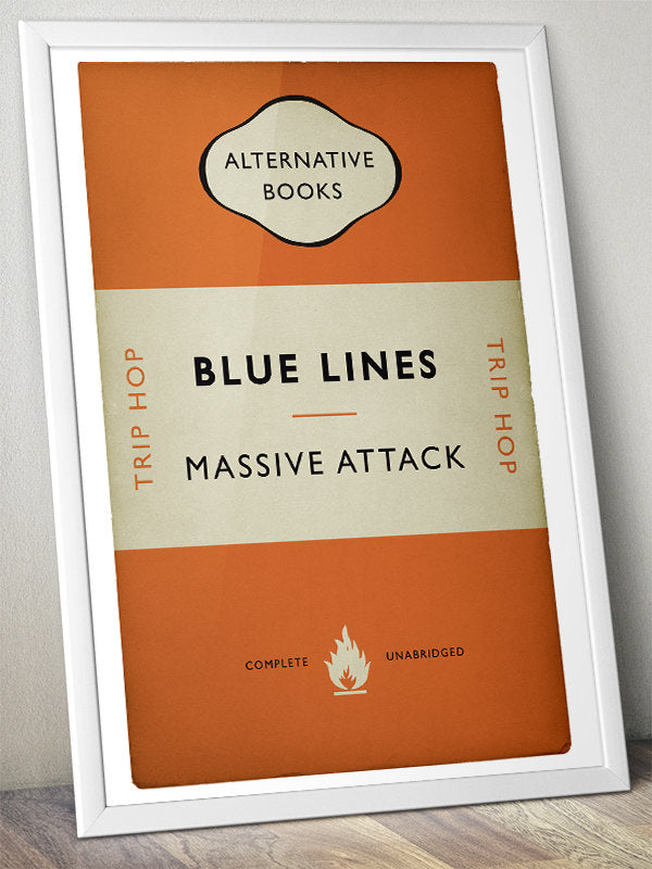 Massive Attack - Blue Lines - Trip Hop Print - Alternative Book Cover Poster (Various Sizes)